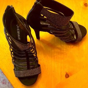 Black and silver Lane Bryant heels